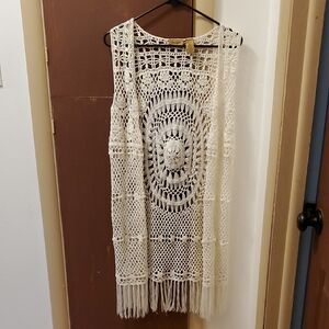 Women's Wrangler Ivory Crochet Cardigan